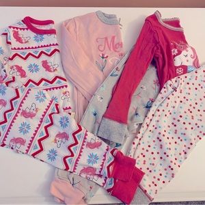 3T Girls Pajamas 3 sets